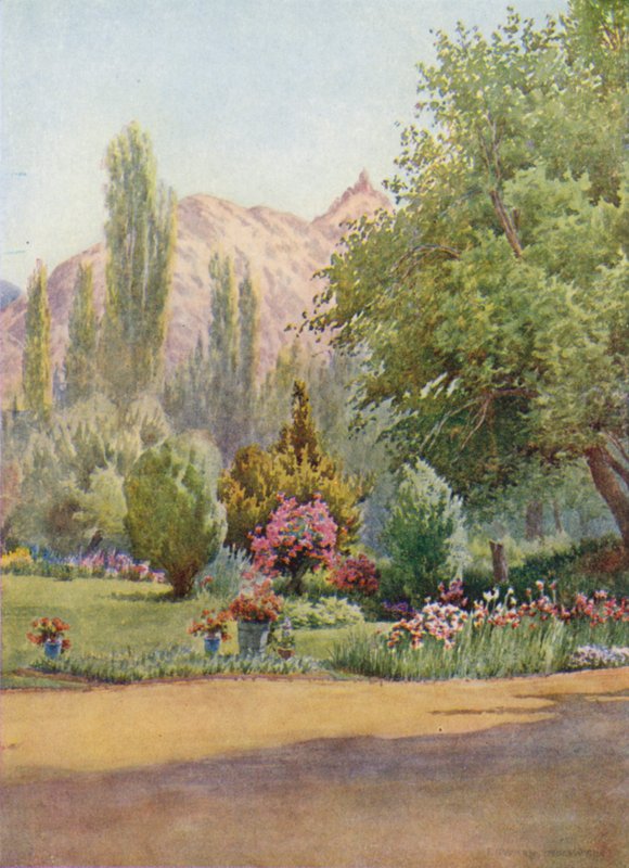 Der Takht-i-Suliman, vom Residenzgarten von Unbekannt Unbekannt