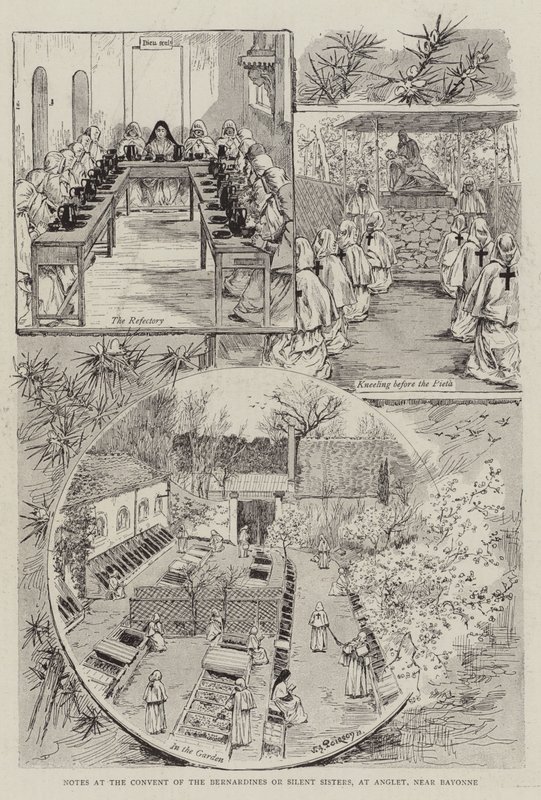 Notizen im Kloster der Bernhardinerinnen oder Schweigeschwestern in Anglet, bei Bayonne von Victor Armand Poirson
