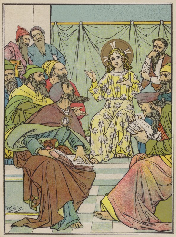 Christus mit den Gelehrten von W.S. Stacey
