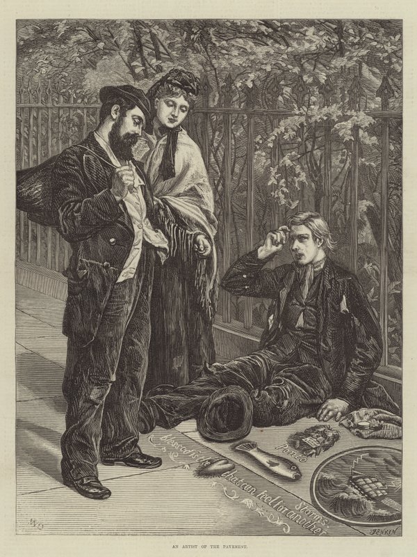 Ein Künstler des Gehwegs von Walter Duncan