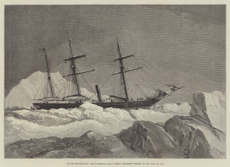 Arktische Erkundung, die Jeannette, Mr. J Gordon Bennetts Schiff, im Packeis von Walter William May