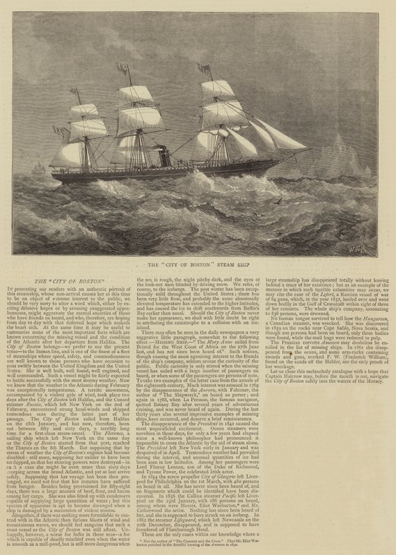 Die Stadt Boston Dampfschiff von Walter William May