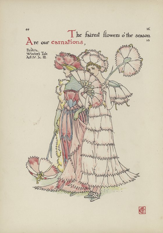 Blumen aus Shakespeares Garten von Walter Crane