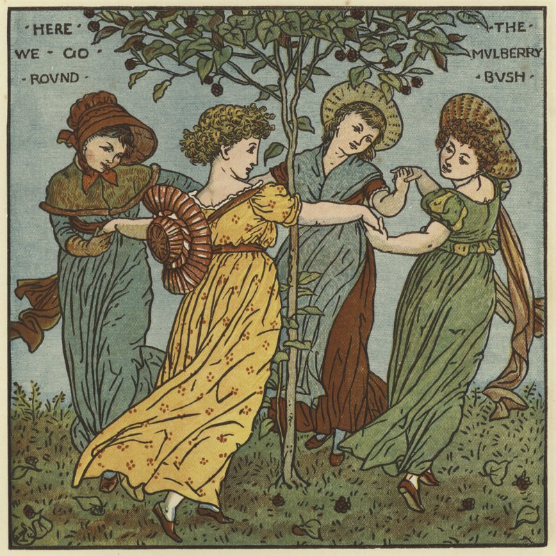 Hier gehen wir um den Maulbeerbaum von Walter Crane