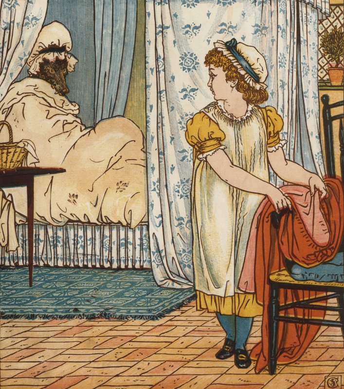 Rotkäppchen (Farblithographie) von Walter Crane