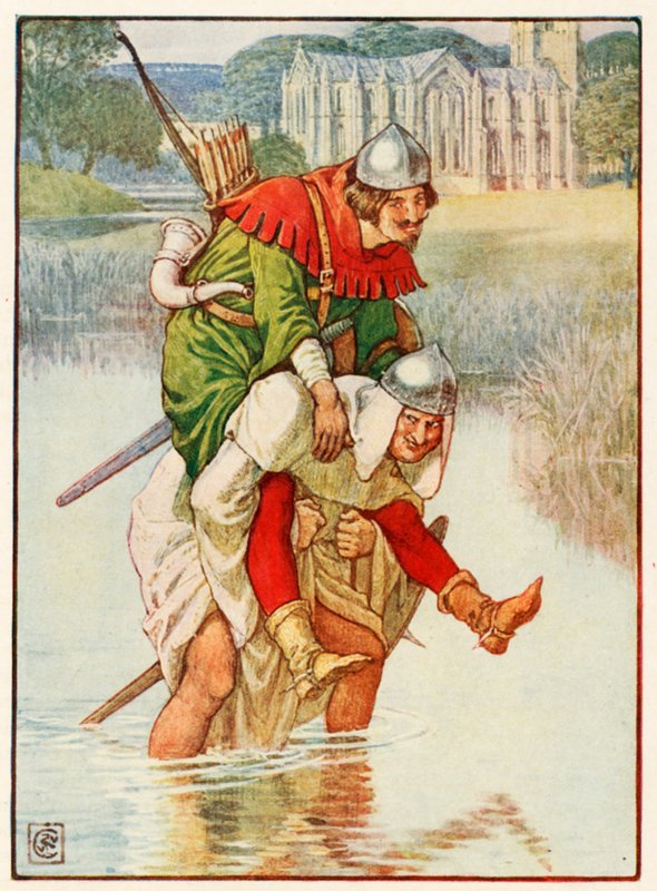 Robin Hood und Pater Tuck von Walter Crane