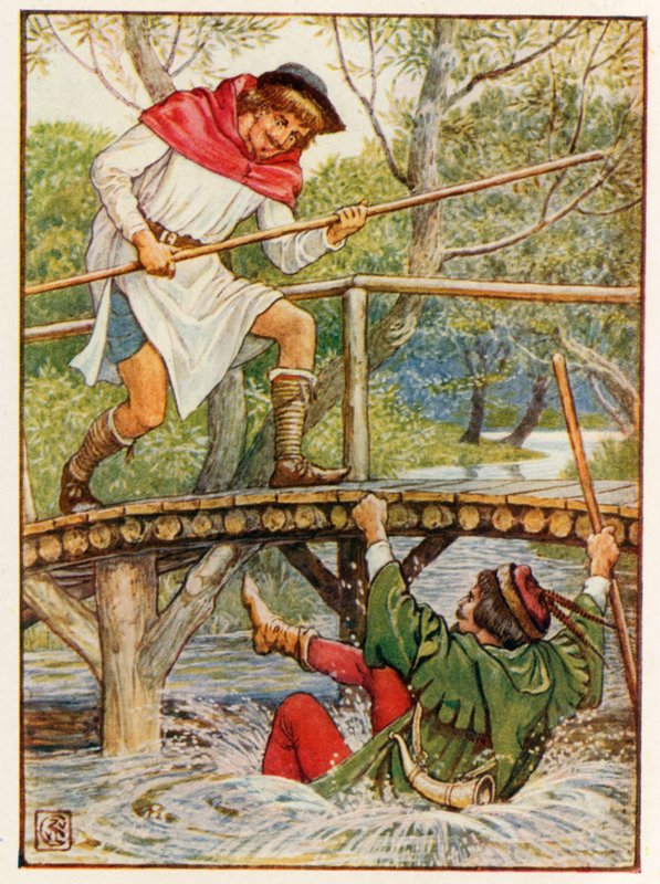 Robin Hood und Little John von Walter Crane