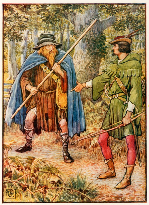 Robin Hood und der Bettler-Spion von Walter Crane