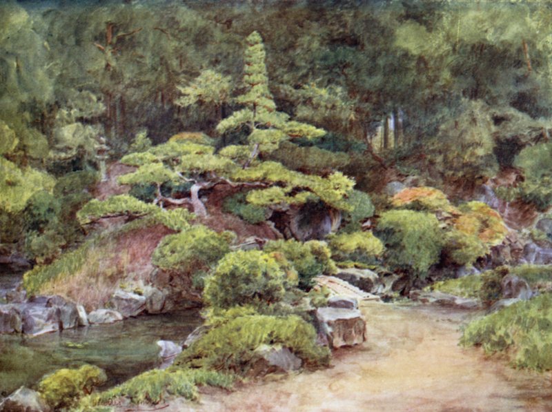 Buddhistischer Tempelgarten, Kofu von Walter Frederick Roofe Tyndale