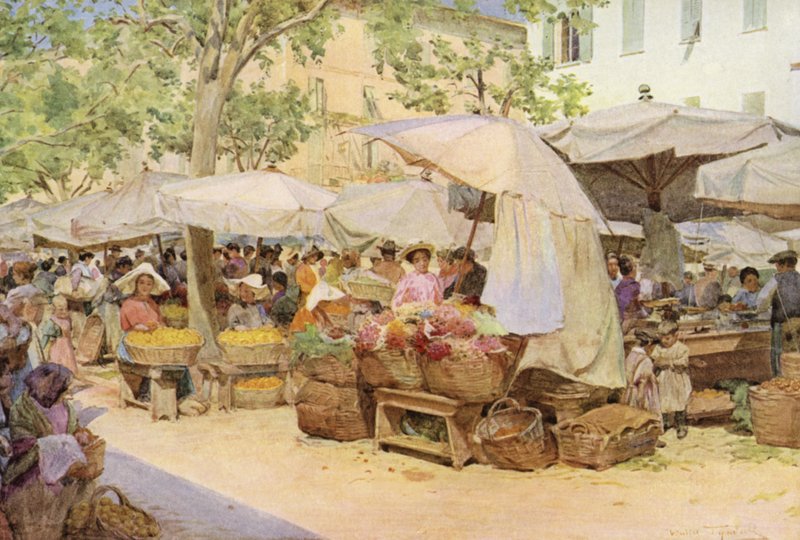 Markt, Nizza, Frankreich von Walter Frederick Roofe Tyndale