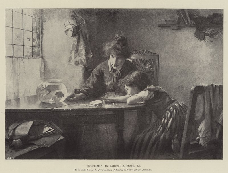 Goldfisch (Lithografie) von Walter Granville Smith