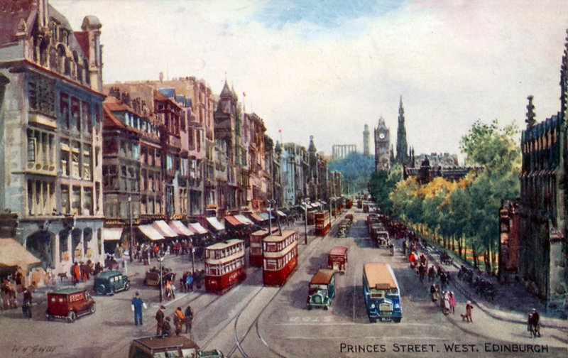 Princes Street, West, Edinburgh von Walter Henry Sweet
