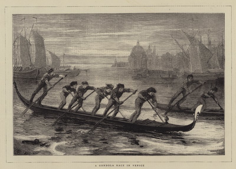 Ein Gondelrennen in Venedig von Walter Jenks Morgan