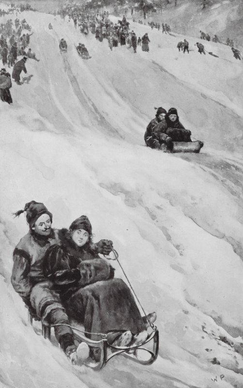 Eine Rodelbahn in Kanada von Walter Paget