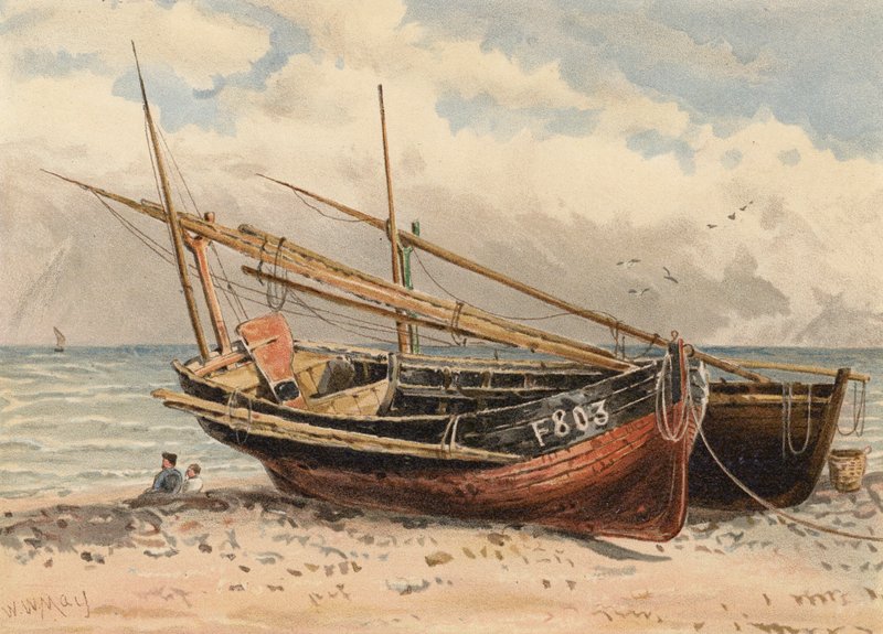 Französische Fischerboote, "Etretat" von Walter William May