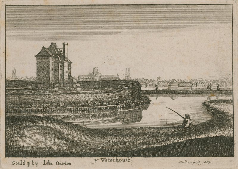 Das Wasserhaus, Islington von Wenceslaus Hollar