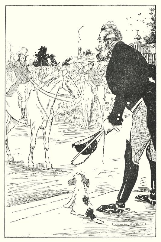 Florac in Reitstiefeln und Hirschlederhosen (Lithografie) von Will Owen