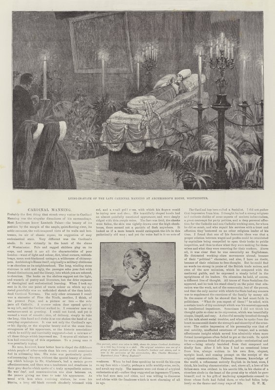Der Tod von Kardinal Manning von William Barnes Wollen