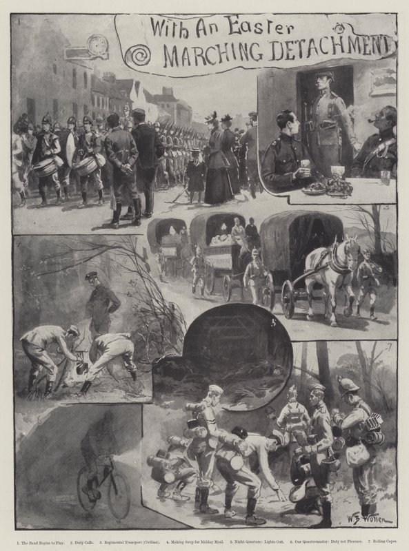 Mit einem Oster-Marschdetachement von William Barnes Wollen
