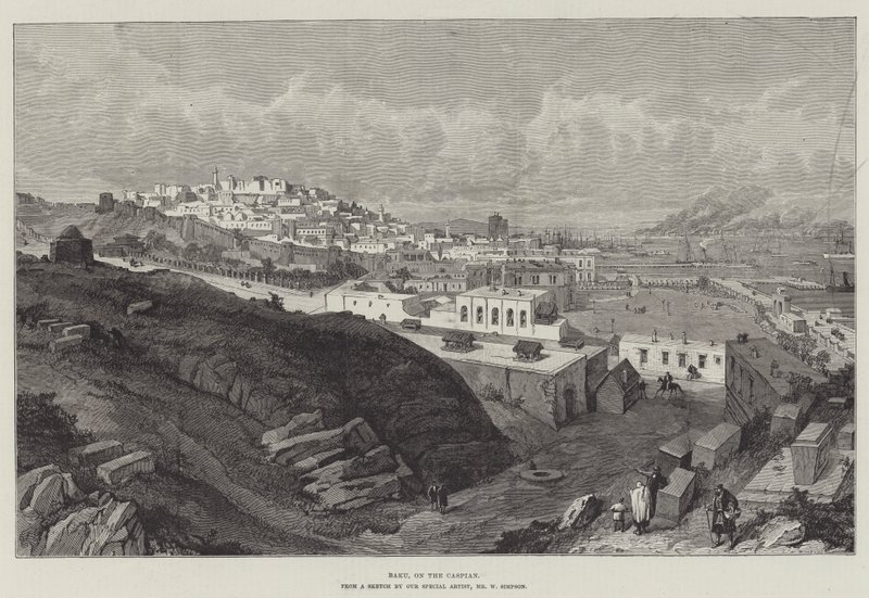 Baku am Kaspischen Meer von William Crimea Simpson