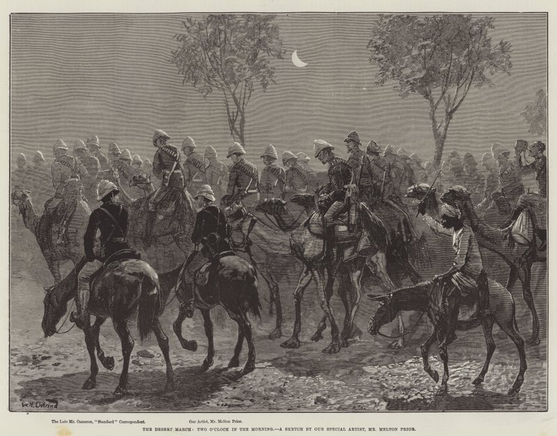 Der Wüstenmarsch, zwei Uhr morgens von William Heysham Overend