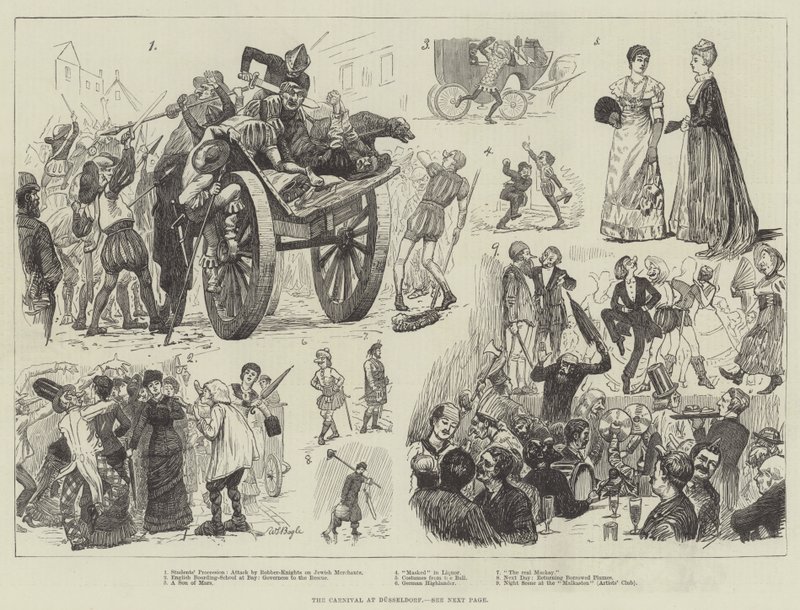 Der Karneval in Düsseldorf von William Lockhart Bogle