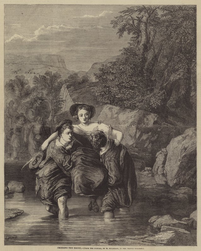 Den Bach überqueren von William Mulready