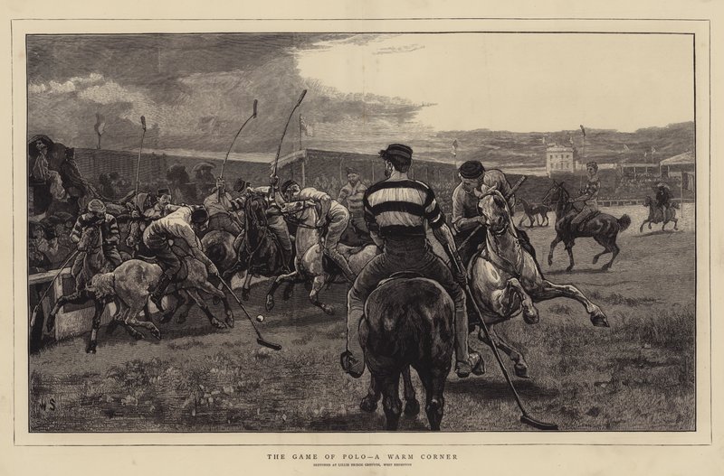 Das Polospiel, eine heiße Ecke von William Small