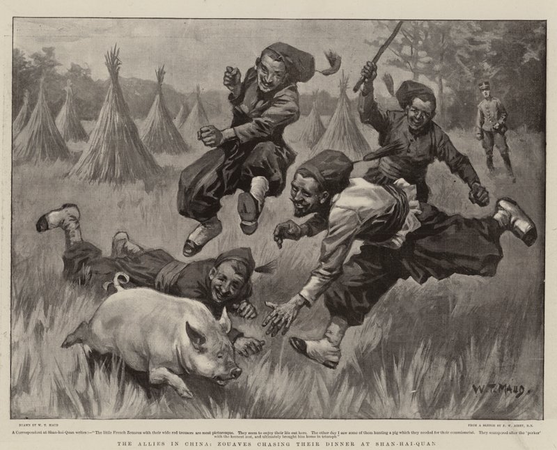 Die Alliierten in China, Zouaven jagen ihr Abendessen in Shan-hai-Quan von William T. Maud