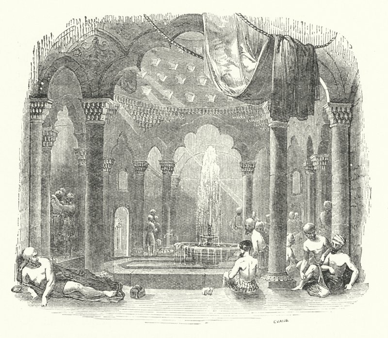 Türkisches Bad (Gravur) von William (after) Harvey