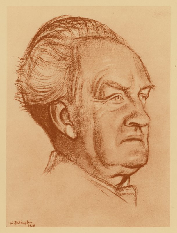 Porträt von Gerhart Hauptmann von William (after) Rothenstein