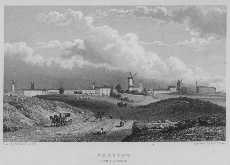 Preston, vom Norden von William (after) Westall