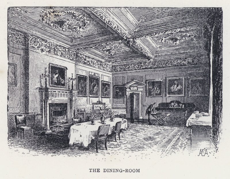 Das Esszimmer (Stich) von William Alexander Ansted