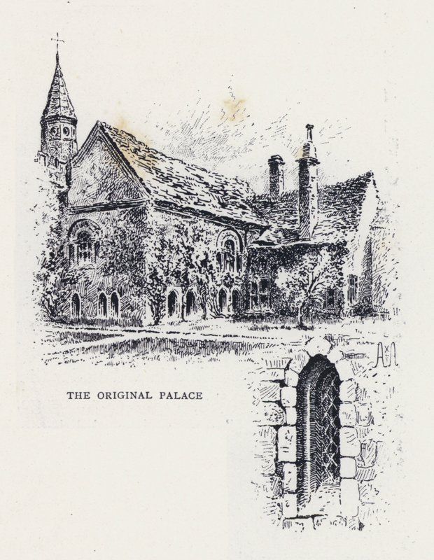Der ursprüngliche Palast (Stich) von William Alexander Ansted