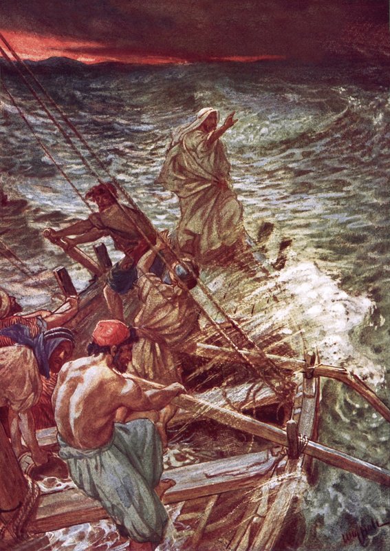 Jesus stillt den Sturm von William Brassey Hole