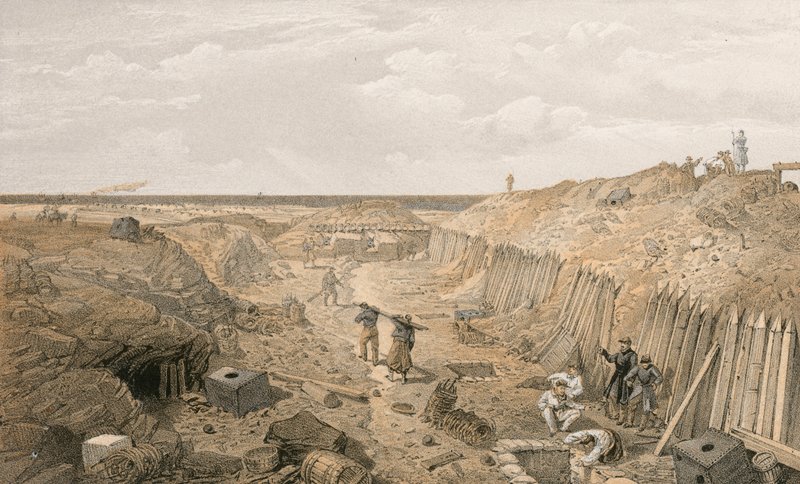 Graben des Bastion du Mat von William Crimea Simpson
