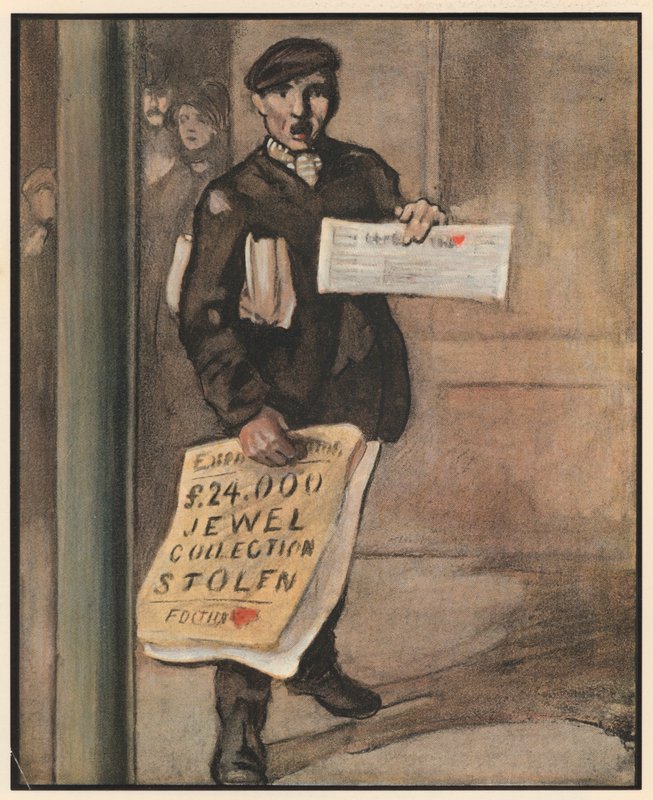 Der Zeitungsjunge, "Extry Speshul" von William Dacres Adams