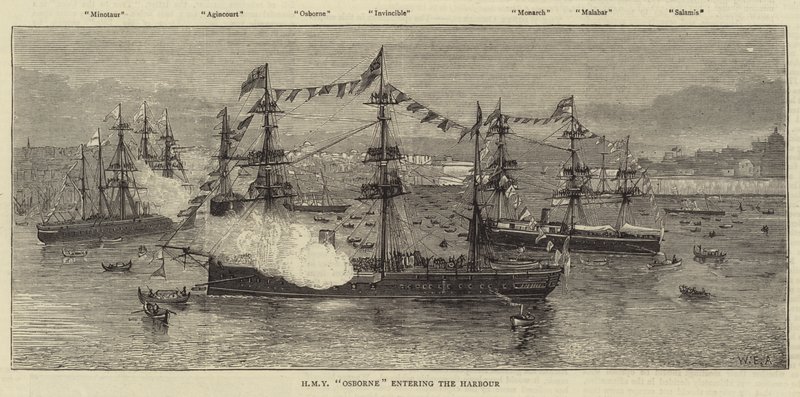 HMY Osborne fährt in den Hafen ein von William Edward Atkins