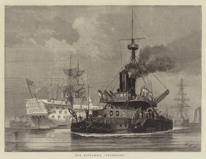 Unsere Marine, HMS Thunderer von William Edward Atkins