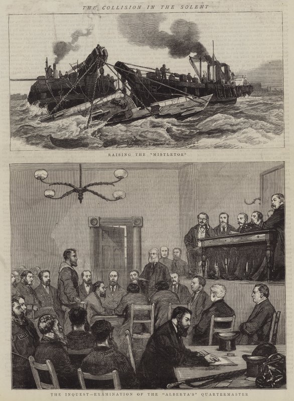 Die Kollision im Solent von William Edward Atkins