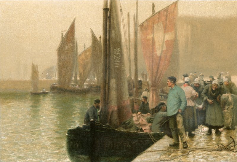 Nebliger Morgen, Dieppe von William Edward Norton