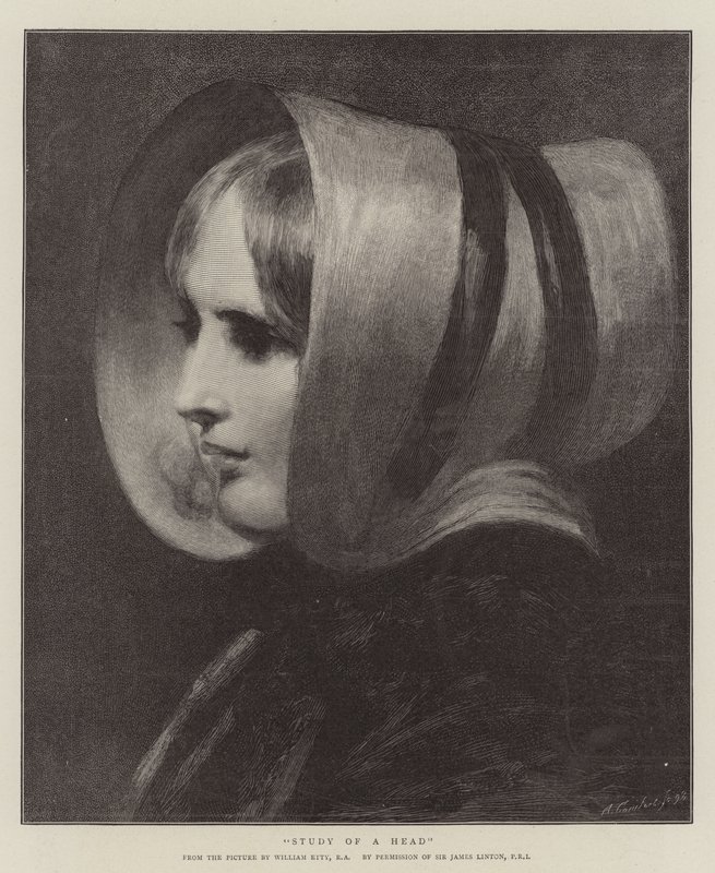 Studie eines Kopfes von William Etty