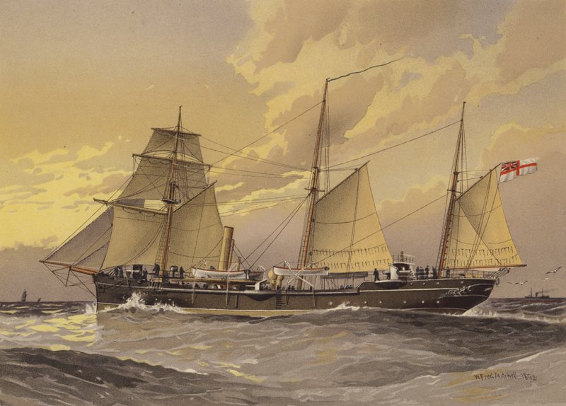 HMS Thrush, 1. Klasse Kanonenboot von William Frederick Mitchell