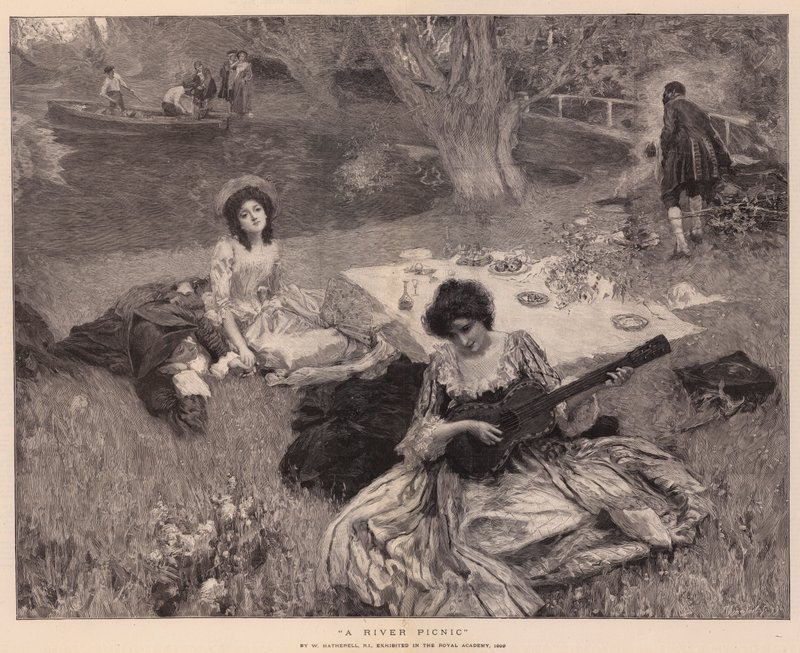 Ein Picknick am Fluss von William Hatherell
