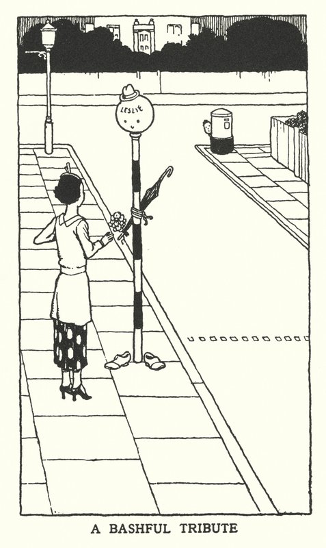 Eine schüchterne Hommage (Litho) von William Heath Robinson