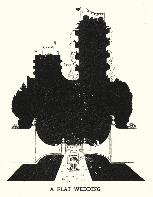 Eine flache Hochzeit von William Heath Robinson