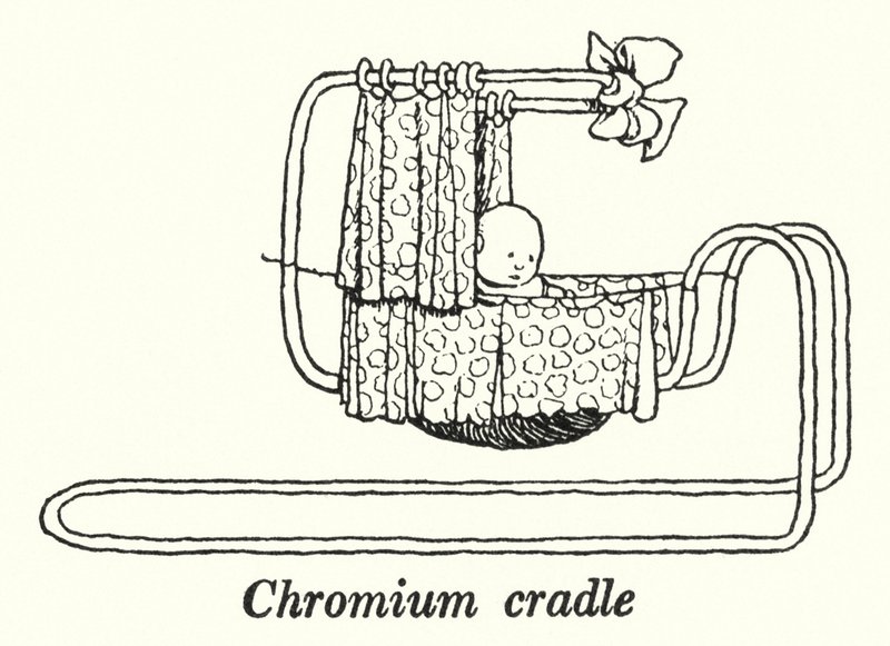 Chrom-Kinderbett von William Heath Robinson