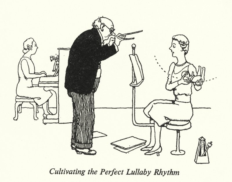 Perfekter Wiegenlied-Rhythmus (Lithografie) von William Heath Robinson
