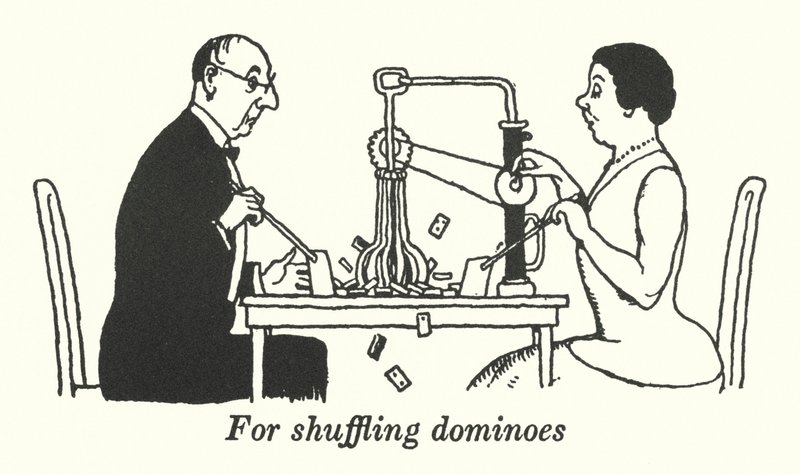 Für das Mischen von Dominosteinen von William Heath Robinson