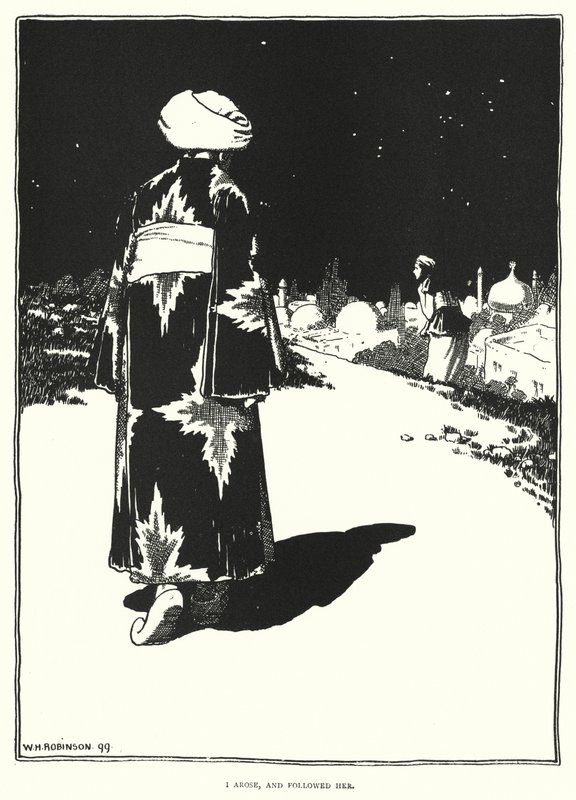 Ich erhob mich und folgte ihr (Gravur) von William Heath Robinson
